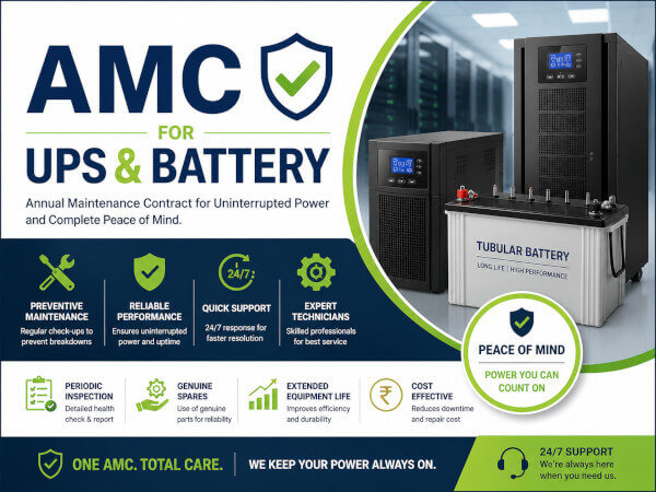 AMC Service for UPS, Inverters and Batteries